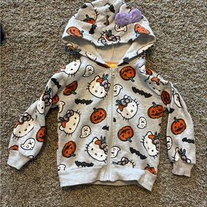 Hello kitty toddler girls hooded full zip Halloween size 4T